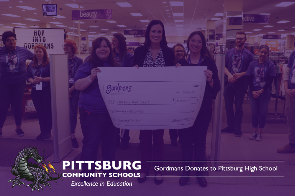 Gordmans Donates to Pittsburg High School