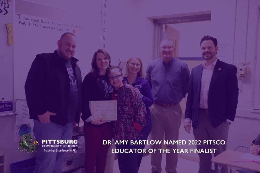 Dr. Amy Bartlow Named 2022 Pitsco Educator of the Year Finalist