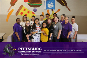 PCMS SAG Group Donates Lunch Money
