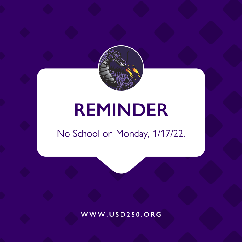 No School Monday 1/17